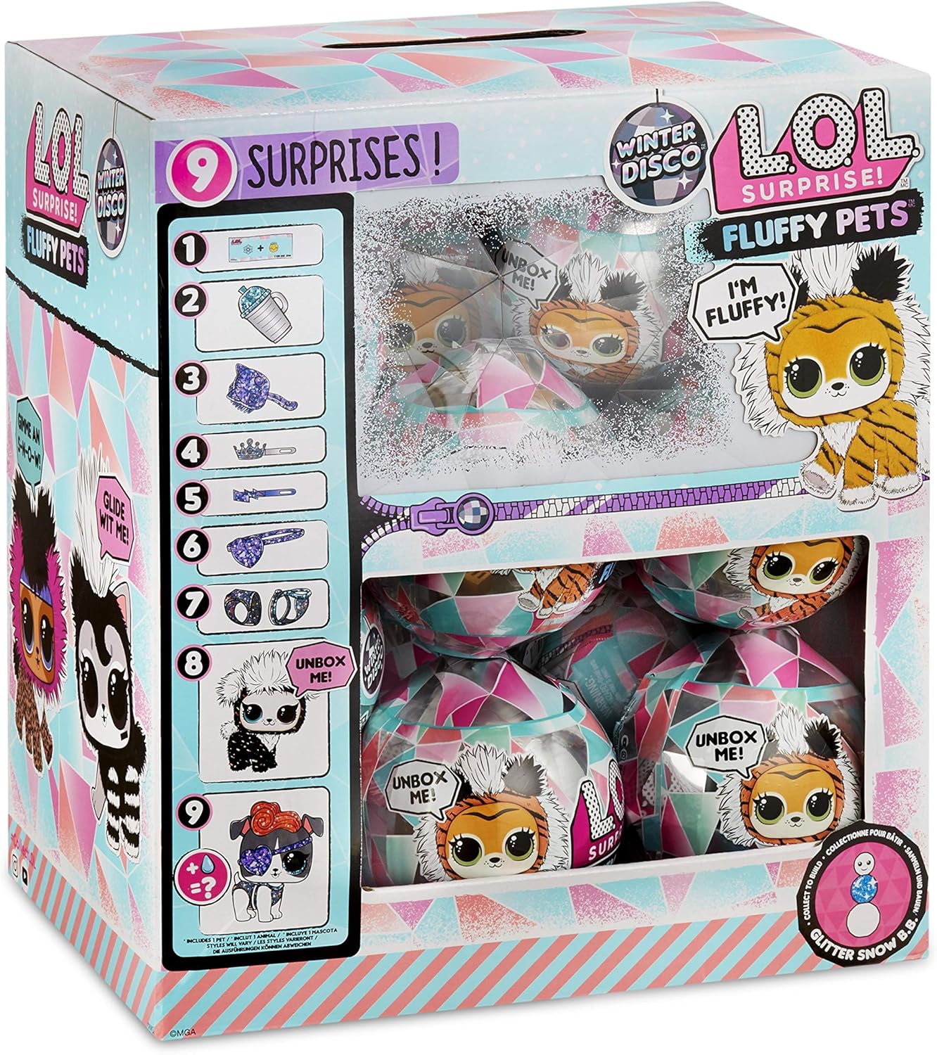 L.O.L. Surprise! Fluffy Pets Winter Disco Series with Removable Fur Toys & Games LoL Surprise