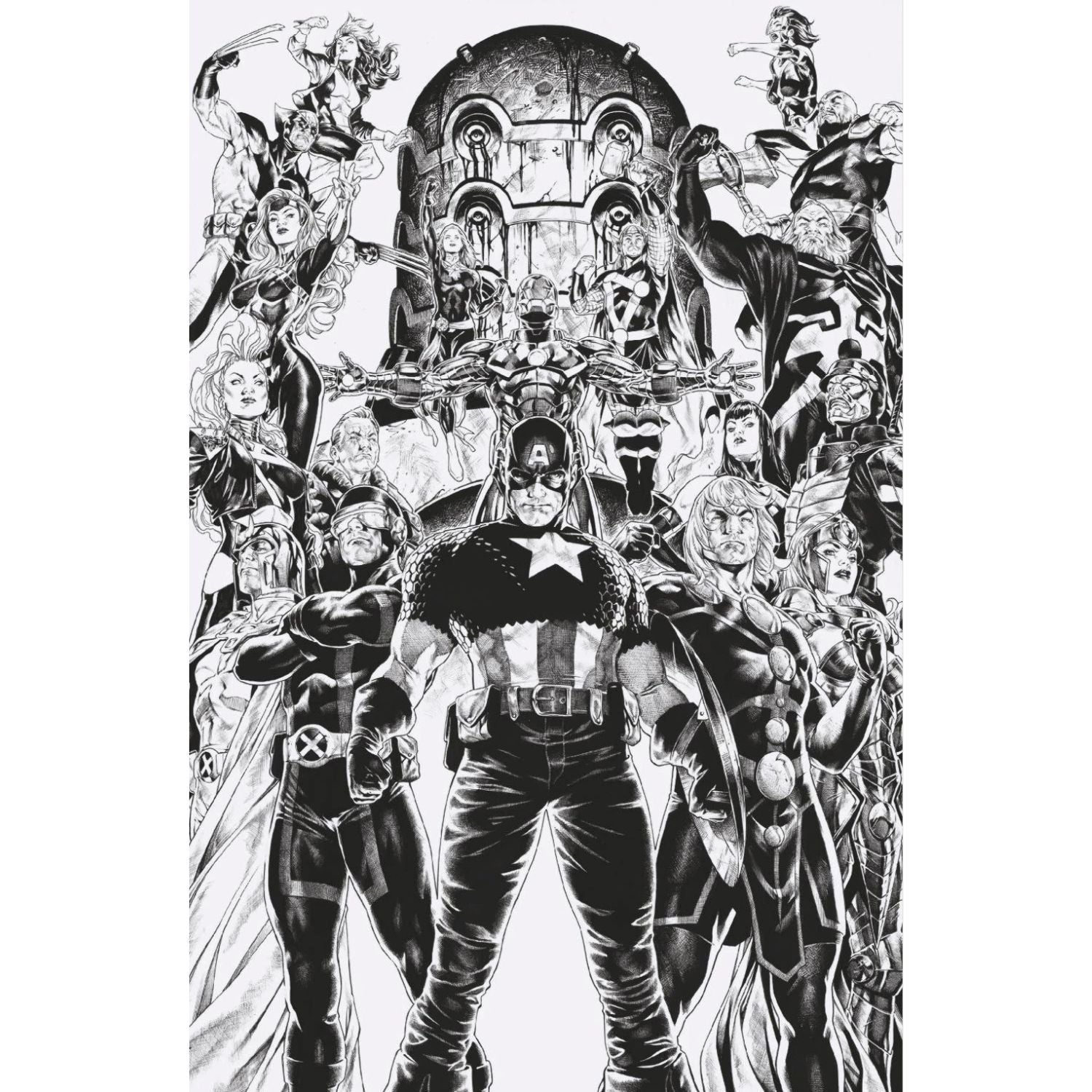 A.X.E. Judgment Day: #1 [Mark Brooks B&W Virgin - 1:100] 2022 Comics Marvel Comics