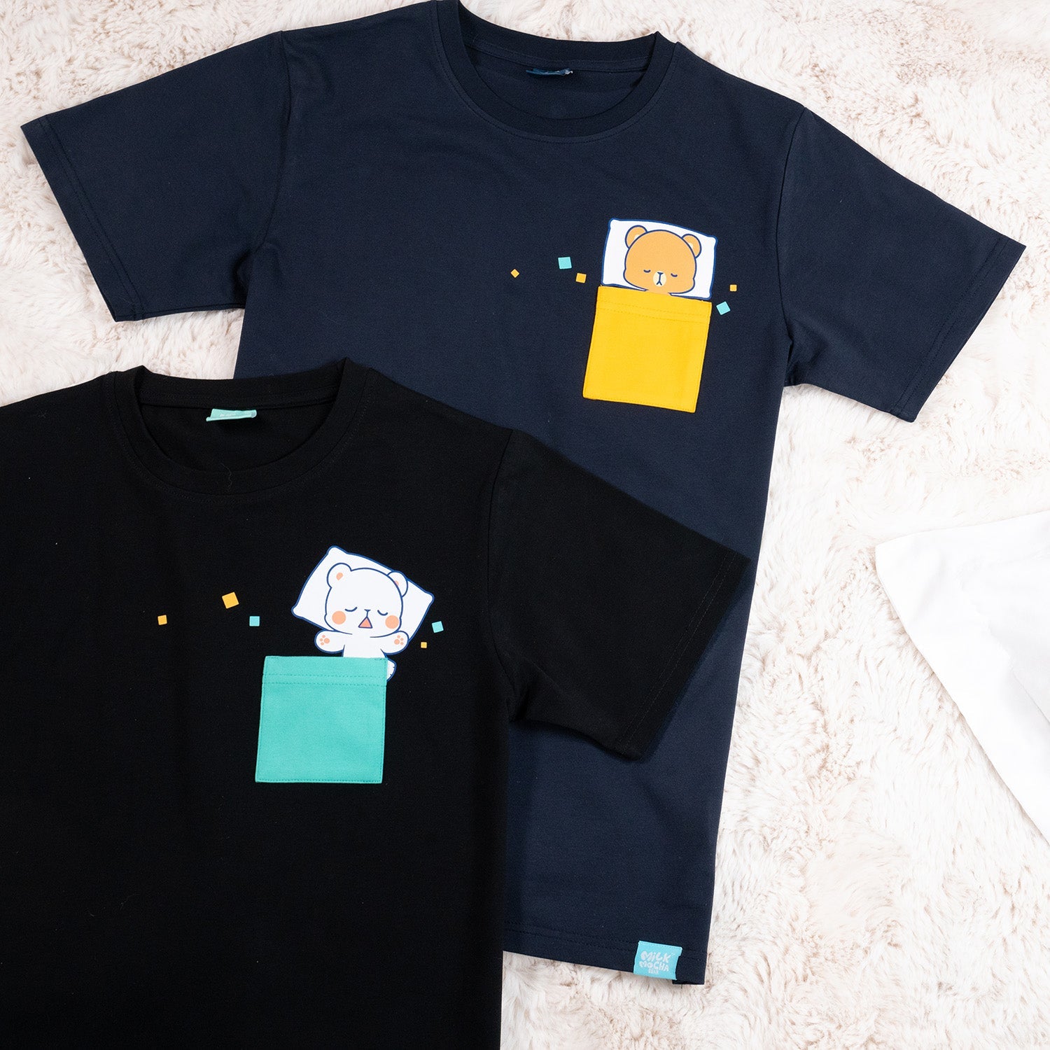 Milk Mocha Bear: Sleeping Pocket Milk T-shirt T-Shirts Milk Mocha Bear