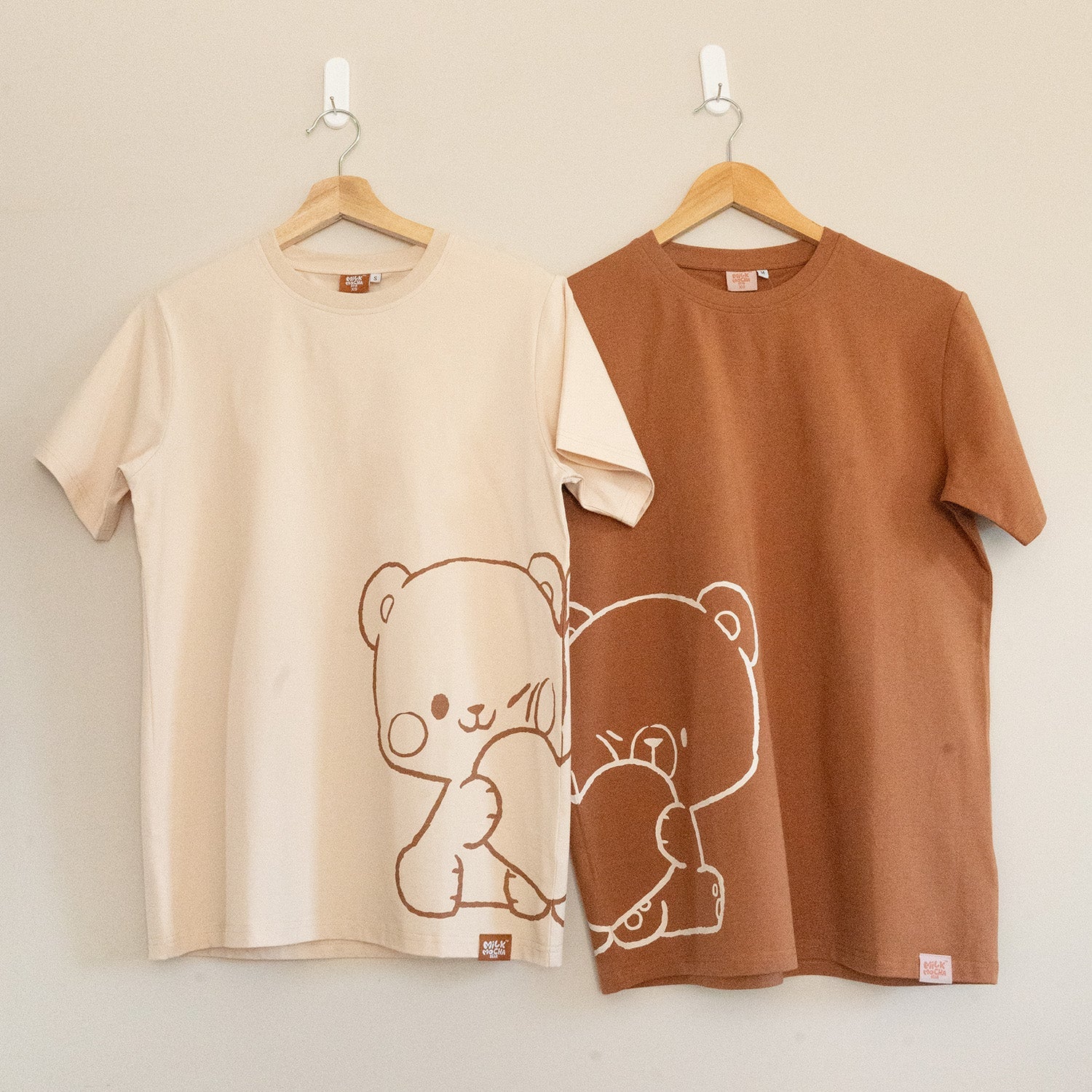 Milk Mocha Bear: Share My Heart Mocha T-shirt T-Shirts Milk Mocha Bear