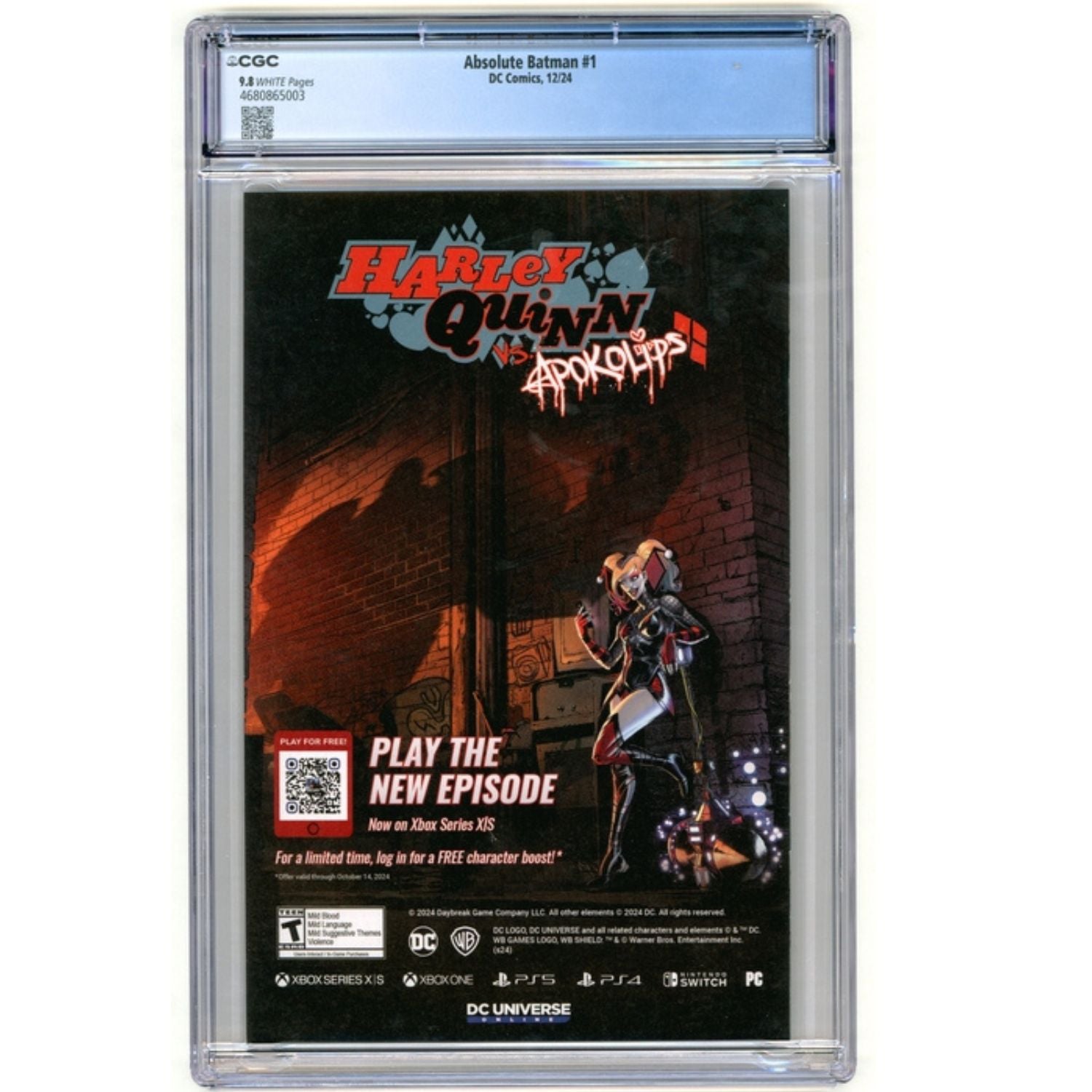 Absolute Batman: #1 [CGC 9.8 Nick Dragotta] 2024 Comics DC Comics