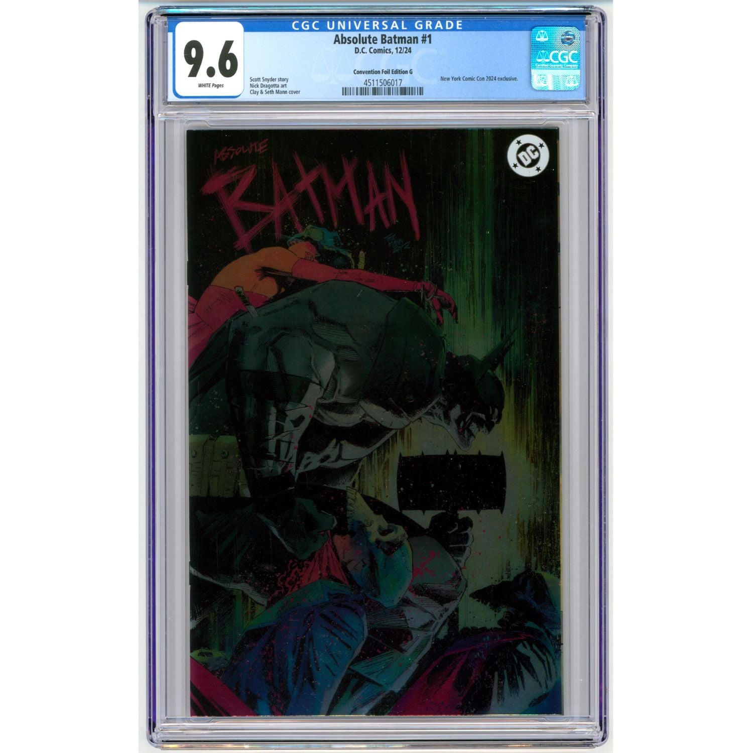 Absolute Batman: #1 Mann NYCC Foil [CGC 9.6 CVR G] Comics DC Comics