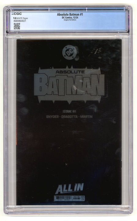 Absolute Batman: #1 [Logo Foil 1st Print CGC 9.8 CVR E] 2024 Comics DC Comics