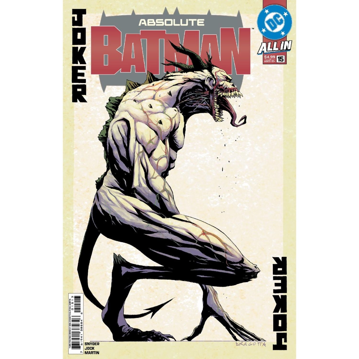 Absolute Batman: #15 [Nick Dragotta 3rd Printing CVR M] 2024 Comics DC Comics