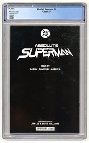 Absolute Superman: #1 [Jim Lee CGC 9.8 - 1:100] 2024 Comics DC Comics