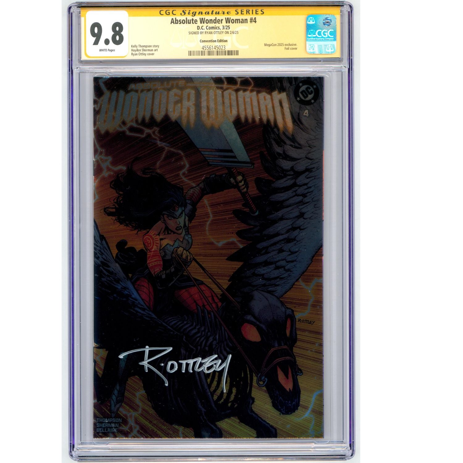 Absolute Wonder Woman: #4 [Ottley CGC 9.8 Signature Series Megacon Foil] 2025 Comics DC Comics