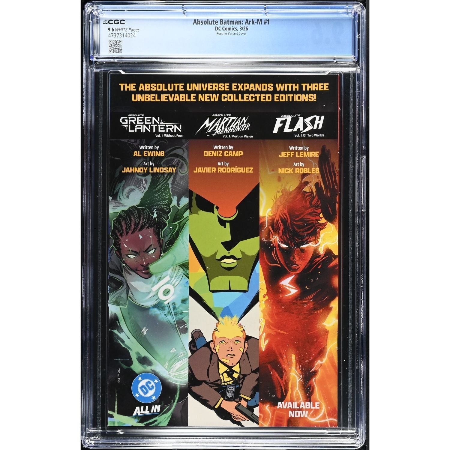 Absolute Batman Ark-M: #1 [Riley Rossmo CGC 9.6 CVR C] 2026 Comics DC Comics