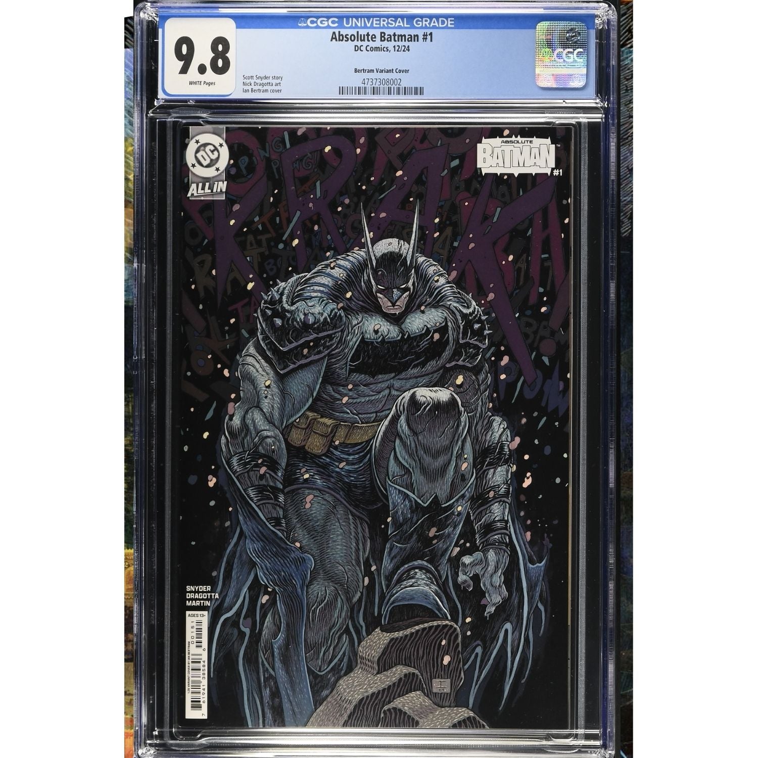 Absolute Batman: #1 [Ian Bertram CGC 9.8 CVR F - 1:25] 2024 Comics DC Comics