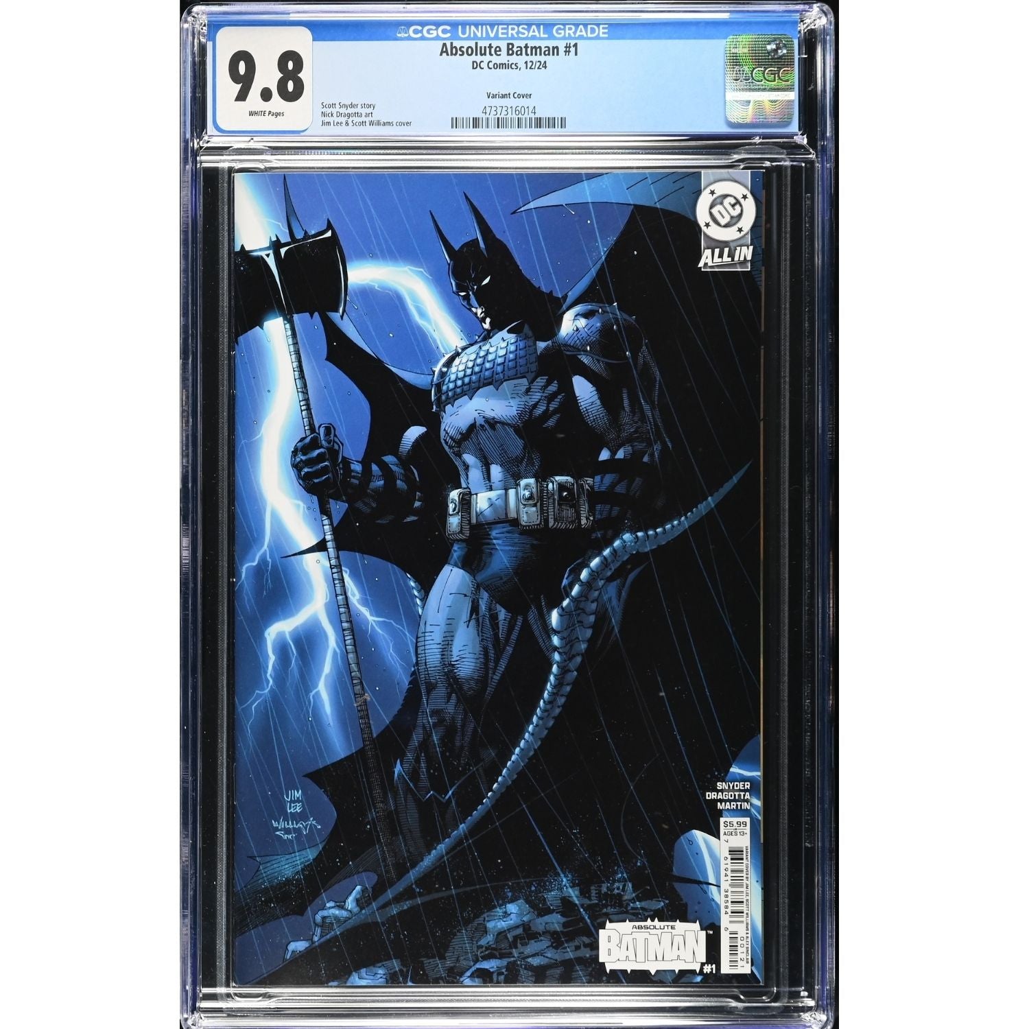 Absolute Batman: #1 [Jim Lee CGC 9.8 CVR C] 2024 Comics DC Comics