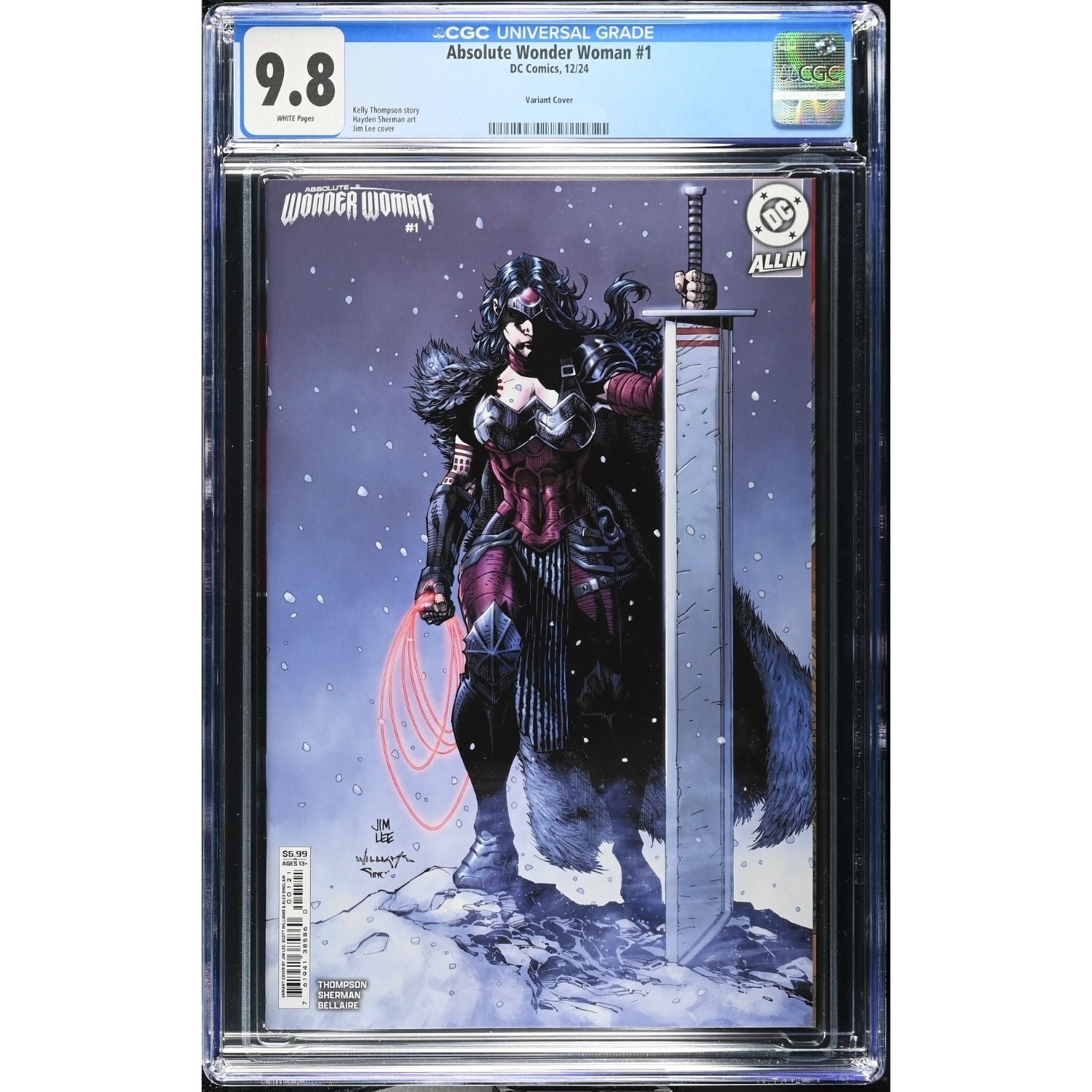 Absolute Wonder Woman: #1 [Jim Lee CGC 9.8 CVR C] 2024 Comics DC Comics