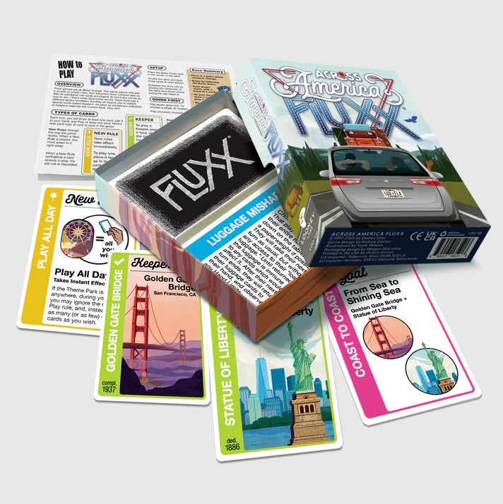 Across America Fluxx [Board Game, 2-6 Players] Board Game Looney Labs