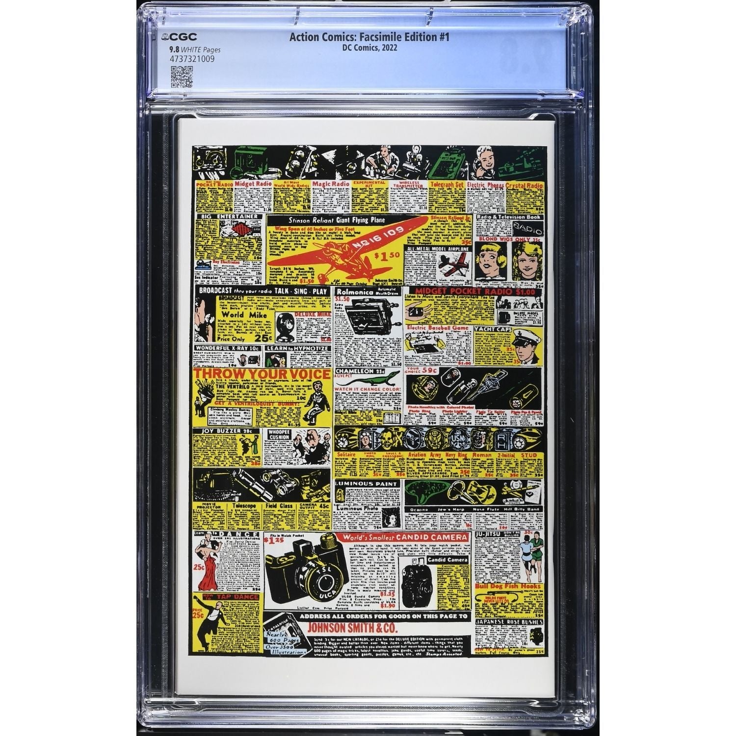 Action Comics: #1 [Joe Shuster CGC 9.8 Facsimile Edition] 2022 Comics DC Comics