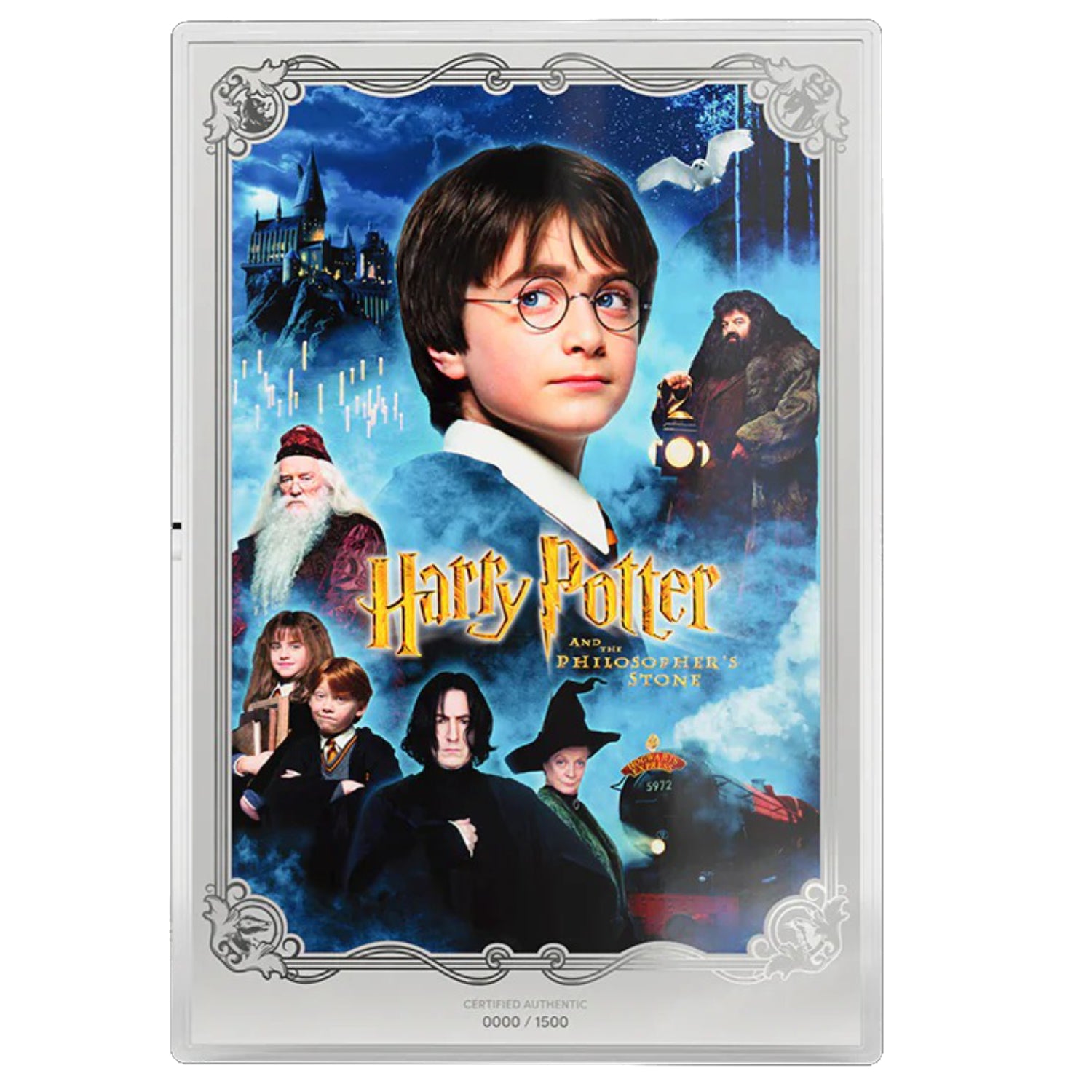 Agoro: Harry Potter Movie Poster - Harry Potter and the Philosopher's Stone Silver Foil Collectible Agoro