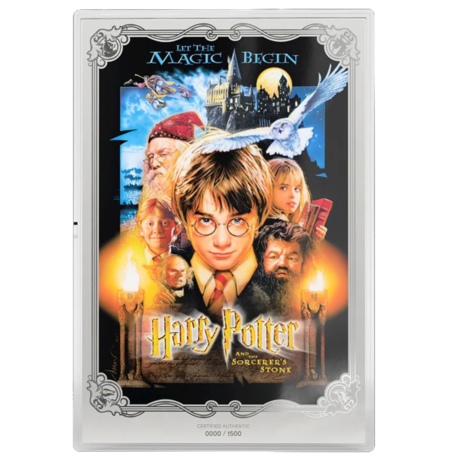 Agoro: Harry Potter Movie Poster - Harry Potter and the Sorcerer's Stone Silver Foil Collectible Agoro
