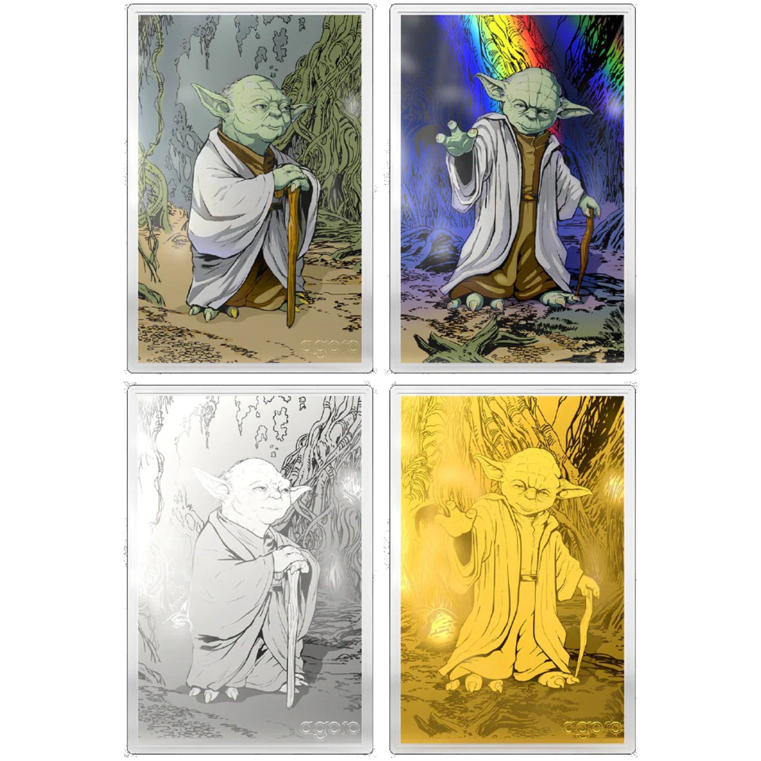 Agoro: Star Wars Master Yoda 999 Pure Silver & Gold 5g Limited Edition Blind Box Collectible Agoro