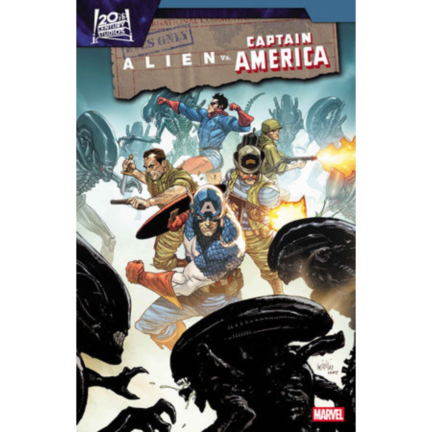 Alien VS Captain America: #2 [Leinil Yu CVR A] 2025 Comics Marvel Comics
