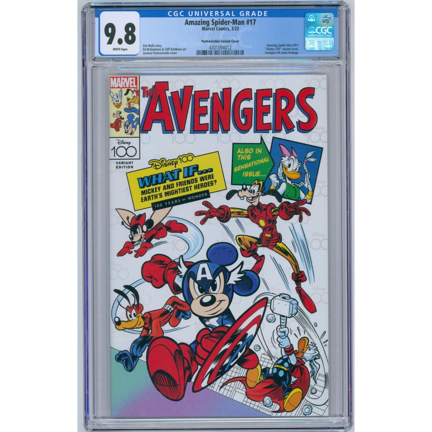 Amazing Spider-Man: #17 [Pastrovicchio CGC 9.8 Disney100 CVR D] 2023 Comics Marvel Comics
