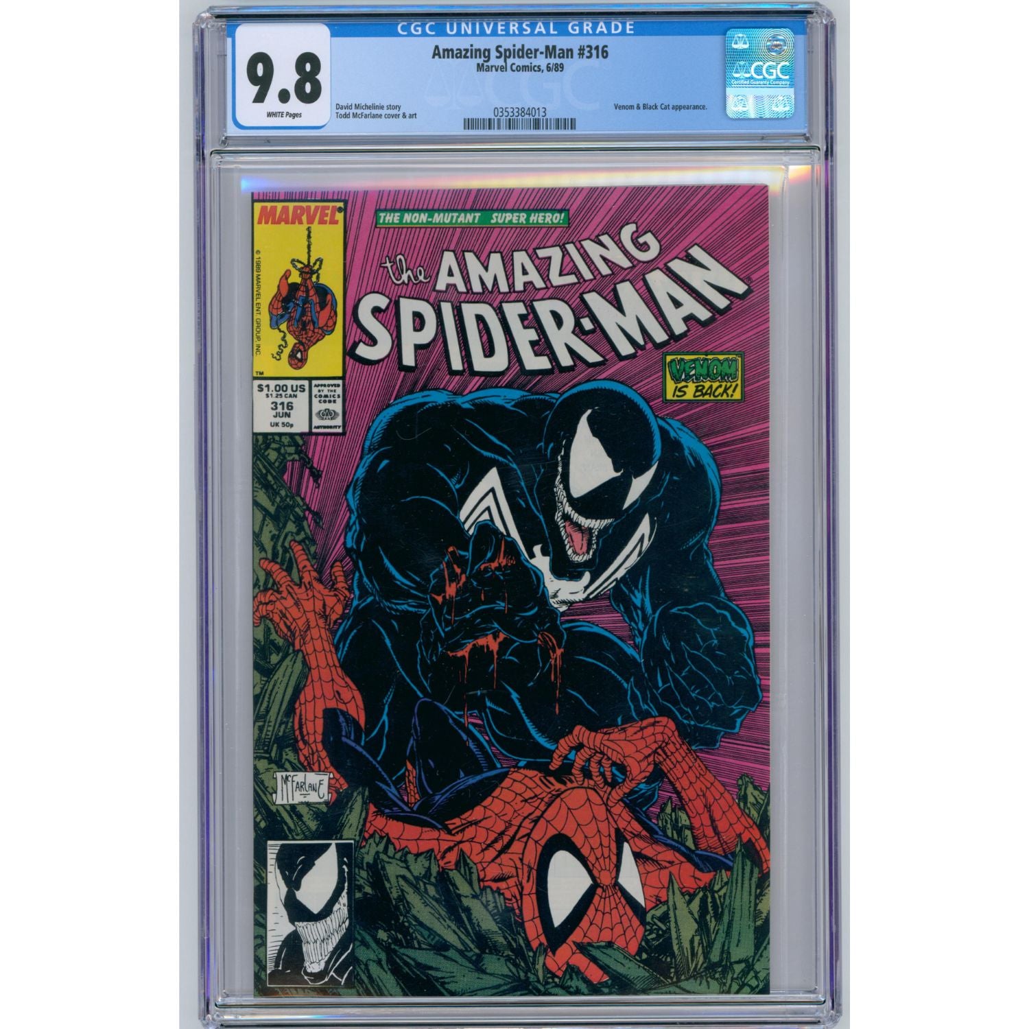 Amazing Spider-Man: #316 [Todd McFarlane CGC 9.8 CVR] 1989 Comics Marvel Comics
