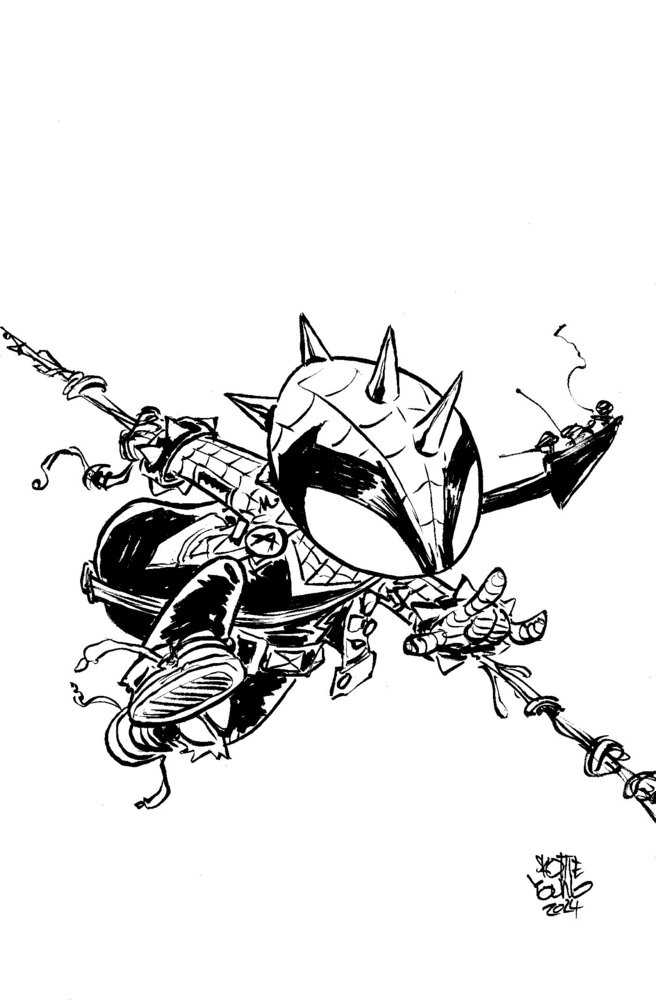 Amazing Spider-Man: #52 [Skottie Young RI Virgin Black And White - 1:50] 2022 Comics Marvel Comics