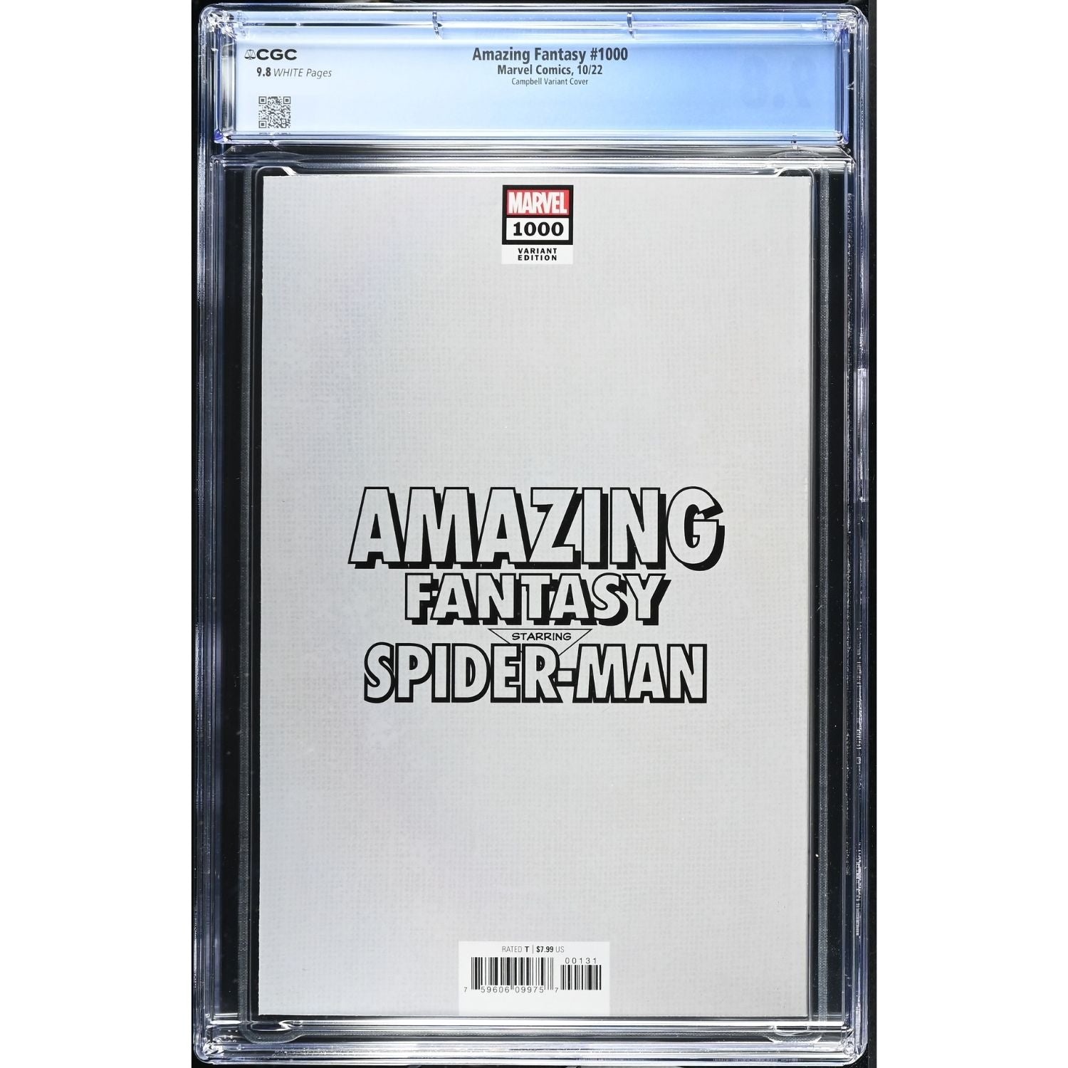 Amazing Fantasy: #1000 [J Scott Campbell CGC 9.8 CVR C - 1:200] 2022 Comics Marvel Comics