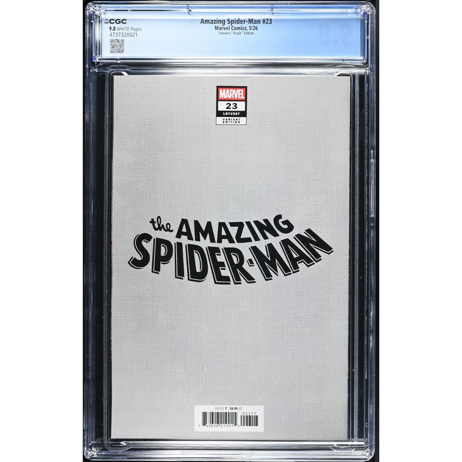 Amazing Spider-Man: #23 [Ivan Talavera CGC 9.8 Virgin - 1:50] 2025 Comics Marvel Comics