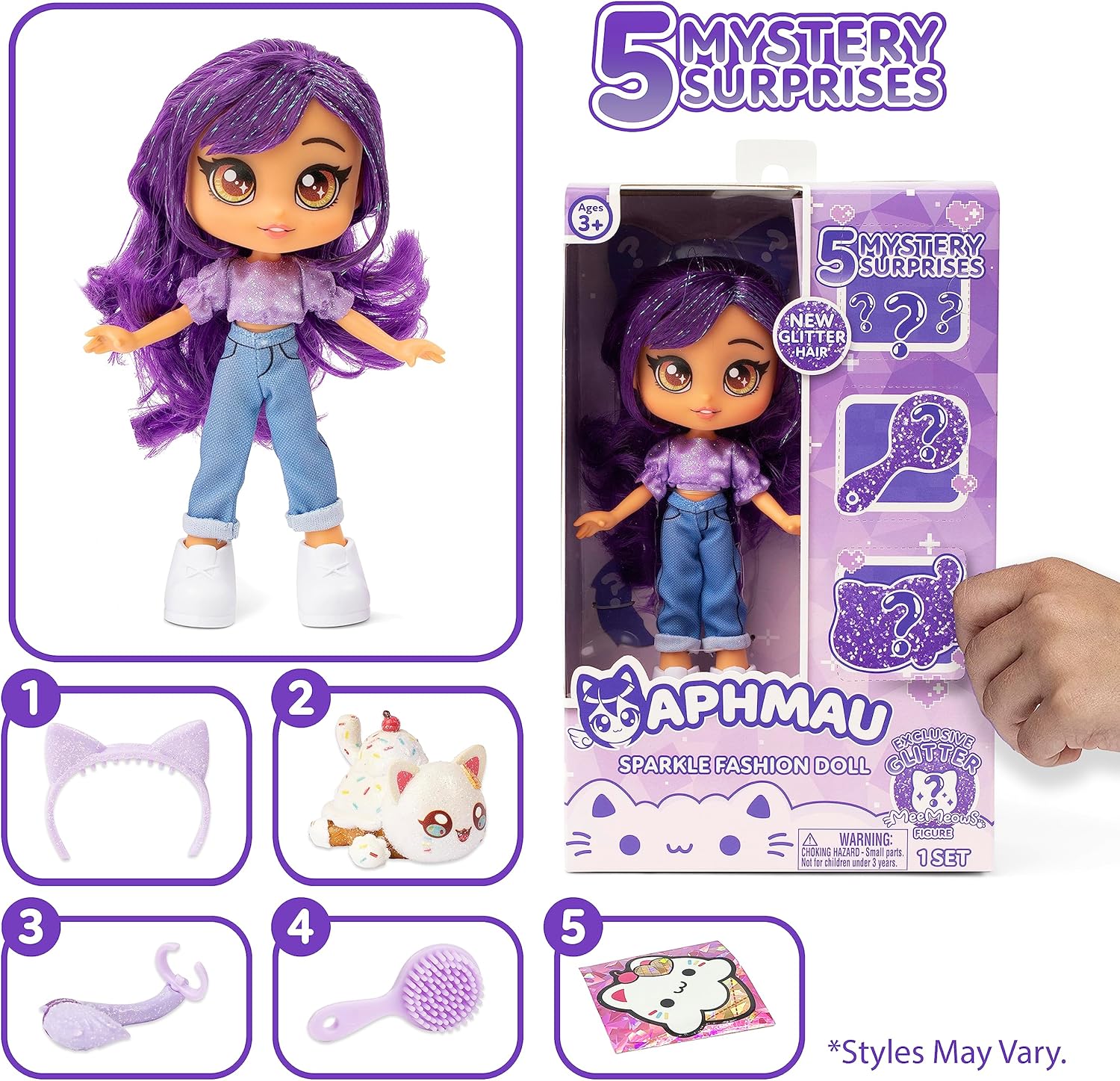 Aphmau Core Fashion Doll Sparkle Edition Toys & Games Red Planet   