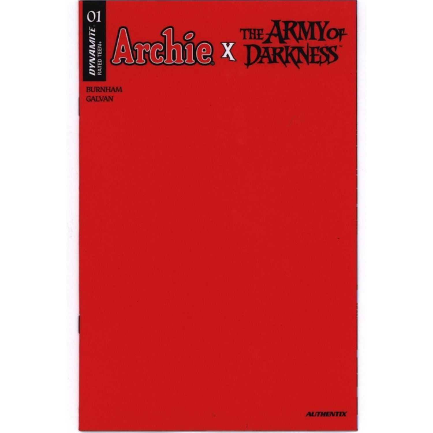 Archie X Army Of Darkness: #1 [Red Blank CVR O] 2026 Comics Dynamite Entertainment