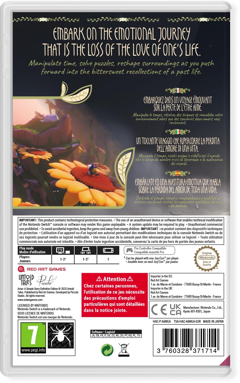 Arise A Simple Story - Definitive Edition [Nintendo Switch] Nintendo Switch Video Game Red Art Games