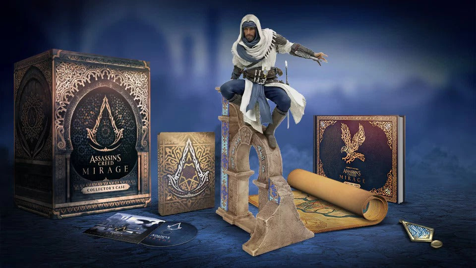 Assassin's Creed Mirage Collector's Case With Statue, Steelbook Case, Artbook, SoundTrack [No Game] Collectible Ubisoft