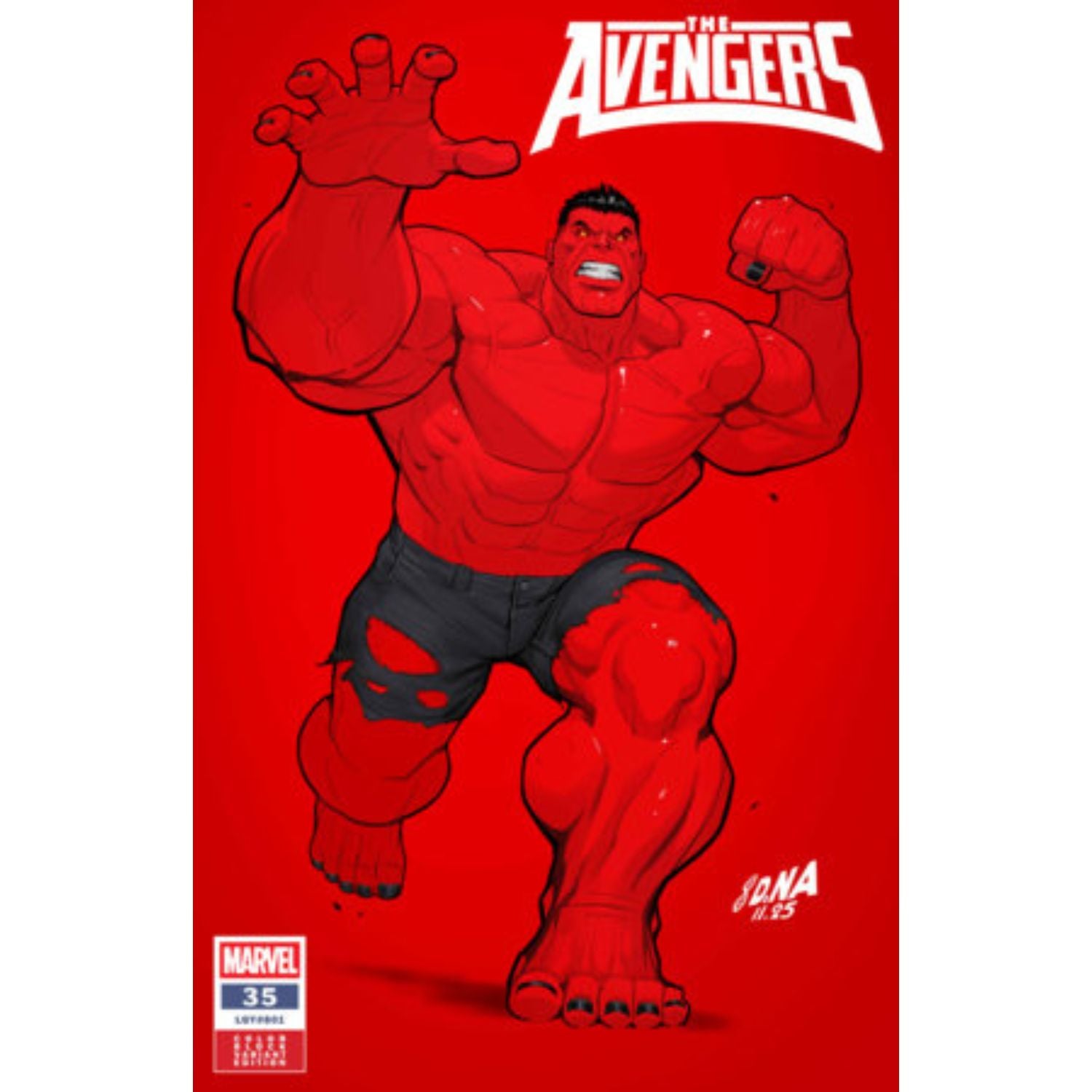 Avengers: #35 [David Nakayama Color Block Red CVR B] 2023 Comics Marvel Comics