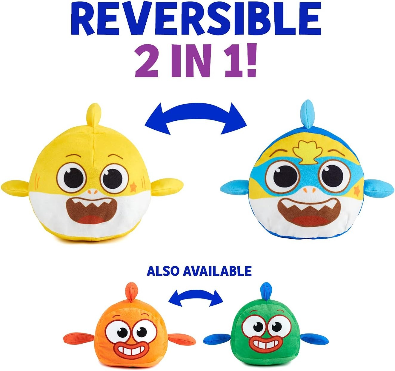 Baby Shark's Big Show!: William and Captain Kelp Reversible Plush Plushies WowWee