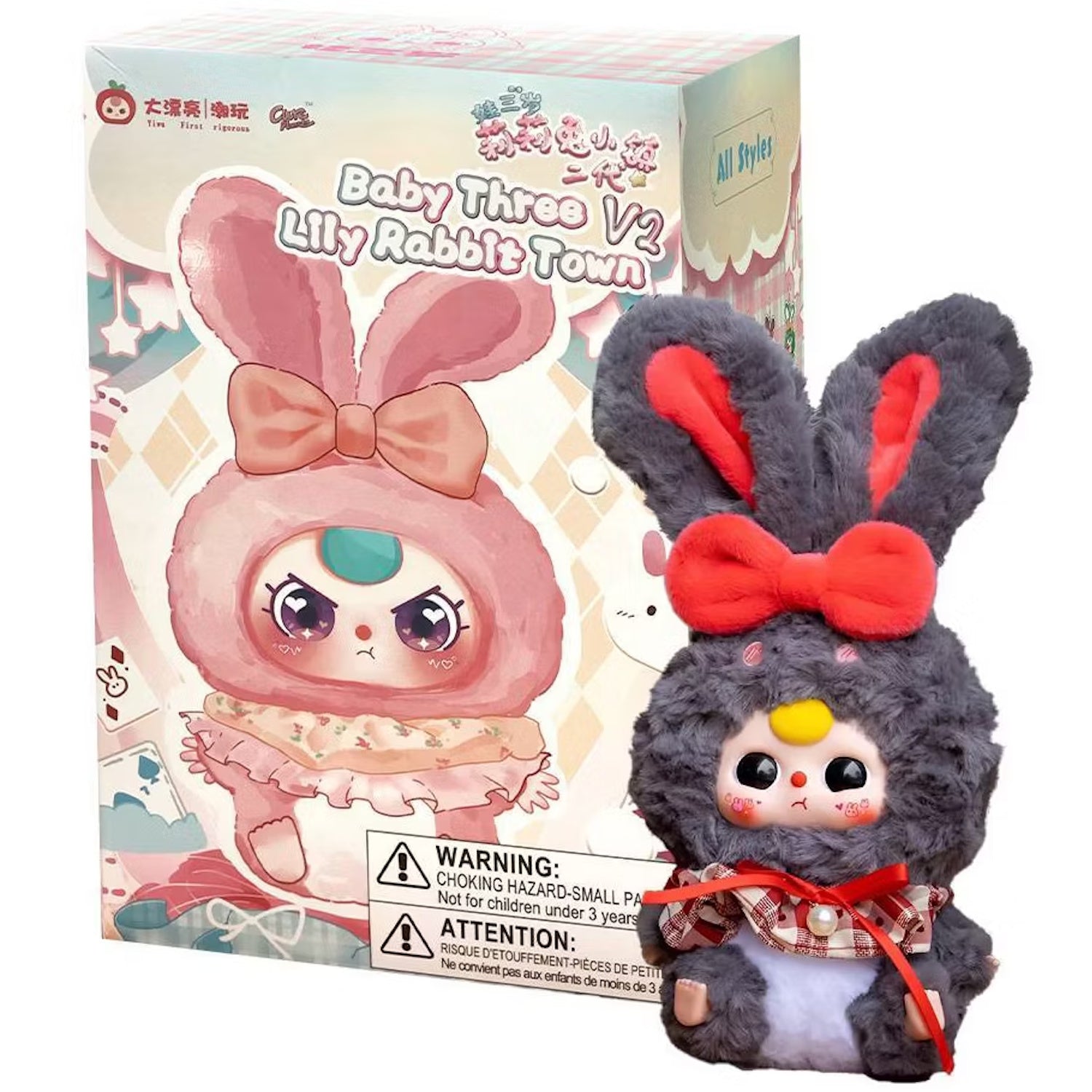 Baby Three: Lily Rabbit Town V2 Plush Blindbox - 1 Random Figure Plushies Big beautiful (Dongguan) Toy Co.