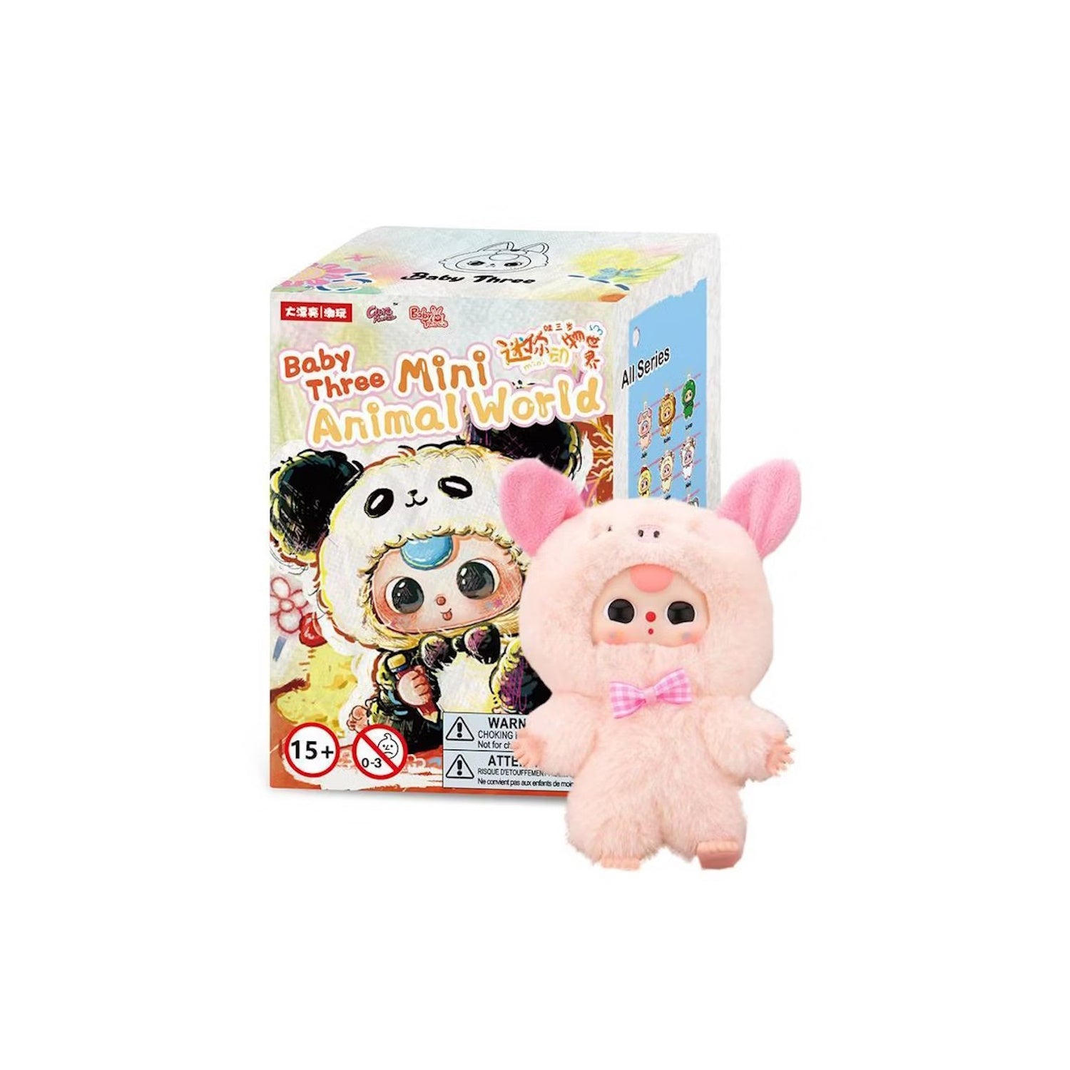 Baby Three: Mini Animal World Plush Blind Box - 1 Random Figure Plushies Big beautiful (Dongguan) Toy Co.