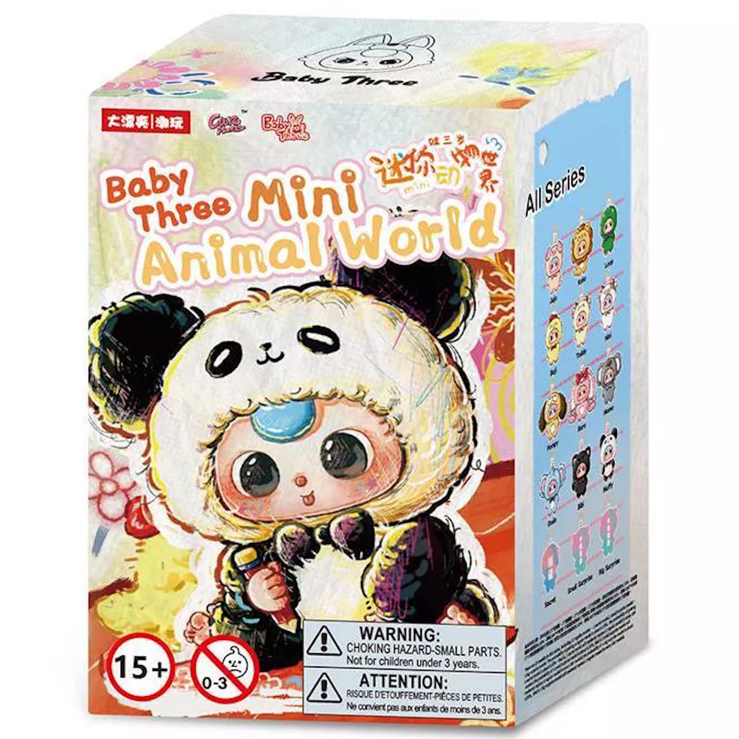 Baby Three: Mini Animal World Plush Blind Box - 1 Random Figure Plushies Big beautiful (Dongguan) Toy Co.
