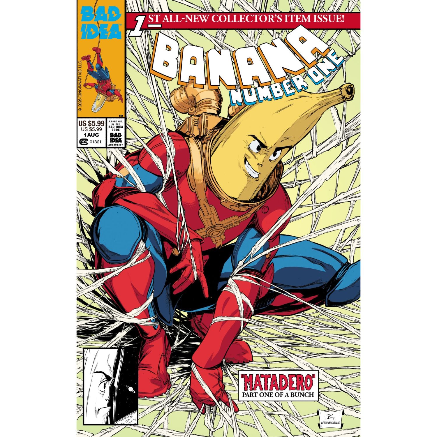 Banana Number One: #1 [Raymond Gay Homage CVR F - 1:20] 2026 Comics Bad Idea