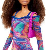 Barbie Fashionistas Doll #206 - Rainbow Marble Print Dress Toys & Games Mattel