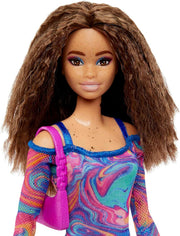 Barbie Fashionistas Doll #206 - Rainbow Marble Print Dress Toys & Games Mattel