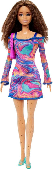 Barbie Fashionistas Doll #206 - Rainbow Marble Print Dress Toys & Games Mattel