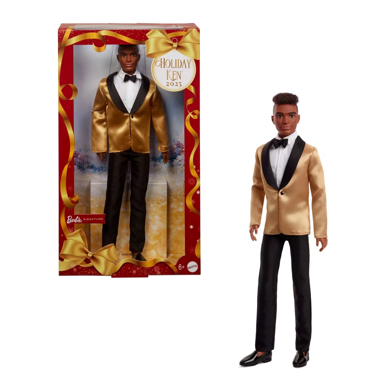 Barbie Signature: 2025 Holiday Ken - Dark Brown Hair Toys & Games Mattel