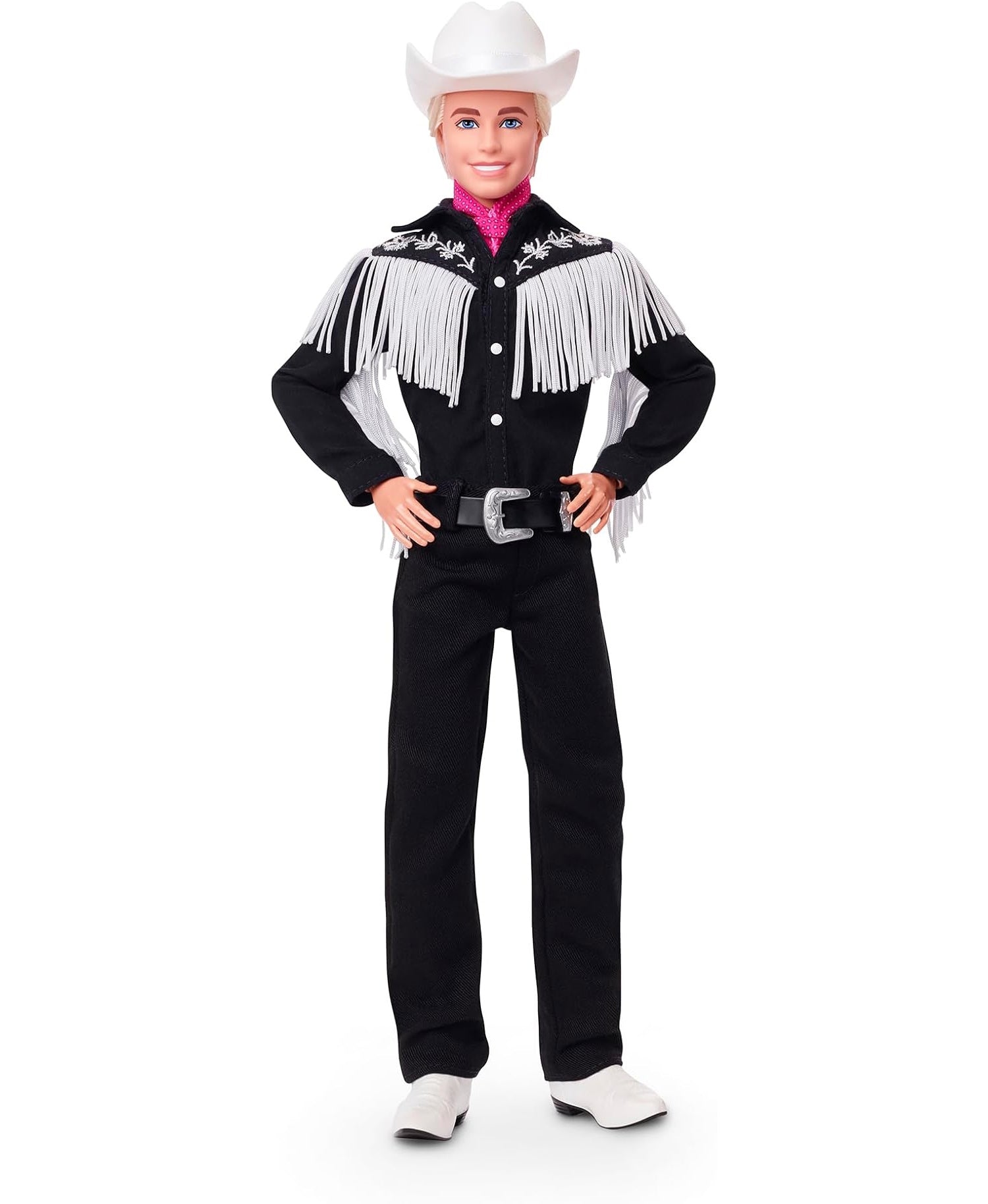 Barbie the Movie: Ken Doll Wearing Black and White Western Outfit Toys & Games Mattel