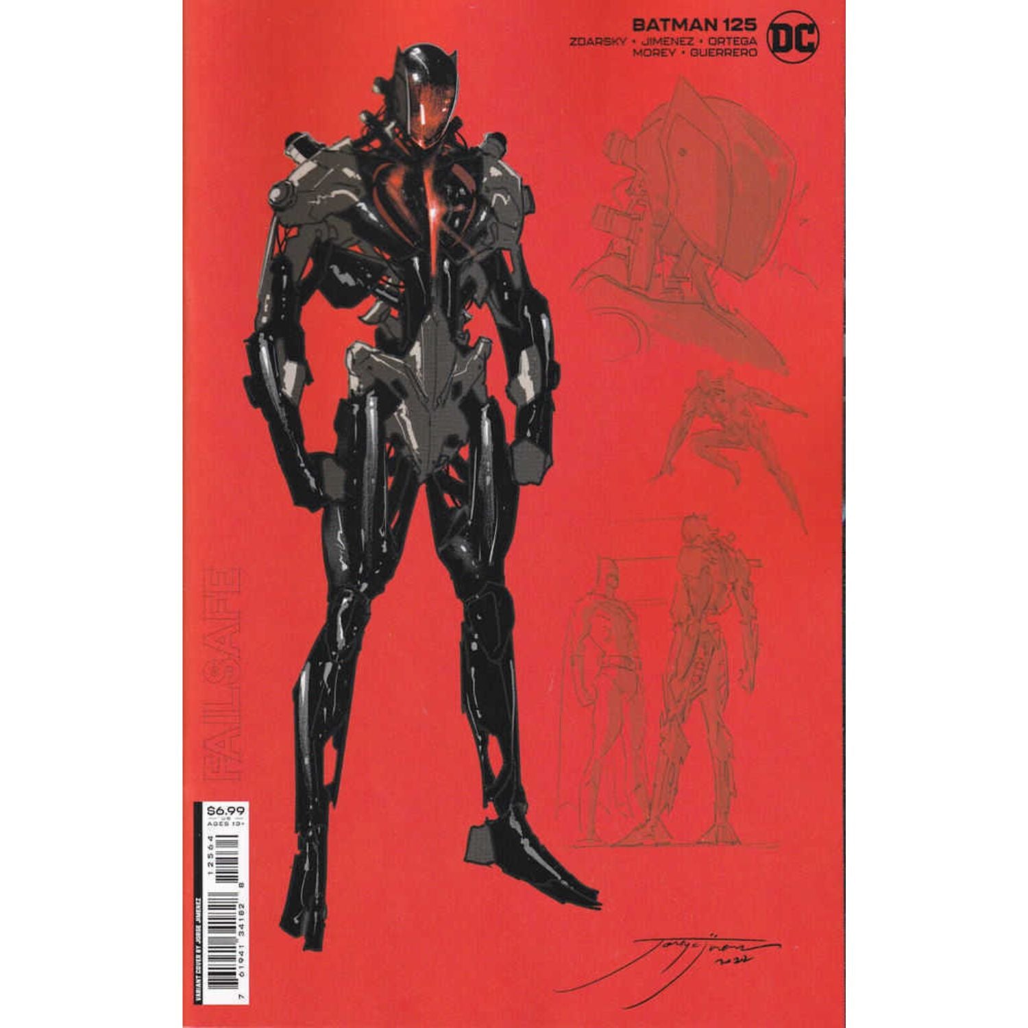 Batman: #125 [Jorge Jimenez Failsafe Protocol Card Stock CVR M] 2022 Comics DC Comics