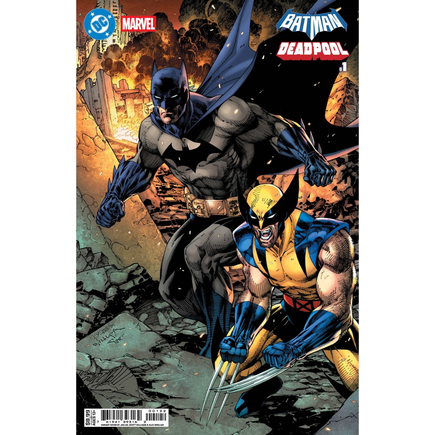 Batman/Deadpool: #1 [Jim Lee Batman Wolverine CVR K] 2025 Comics DC Comics
