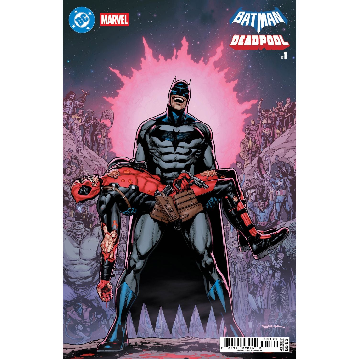 Batman/Deadpool: #1 [Ryan Sook Homage Batman Deadpool CVR R] 2025 Comics DC Comics