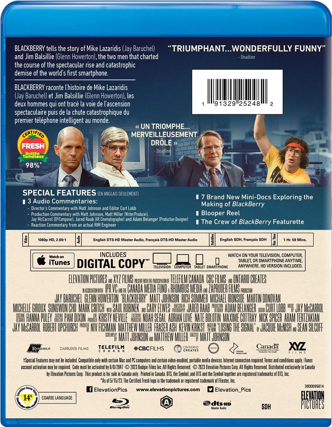 Blackberry [Blu-Ray] Blu-Ray Movie Elevation Pictures