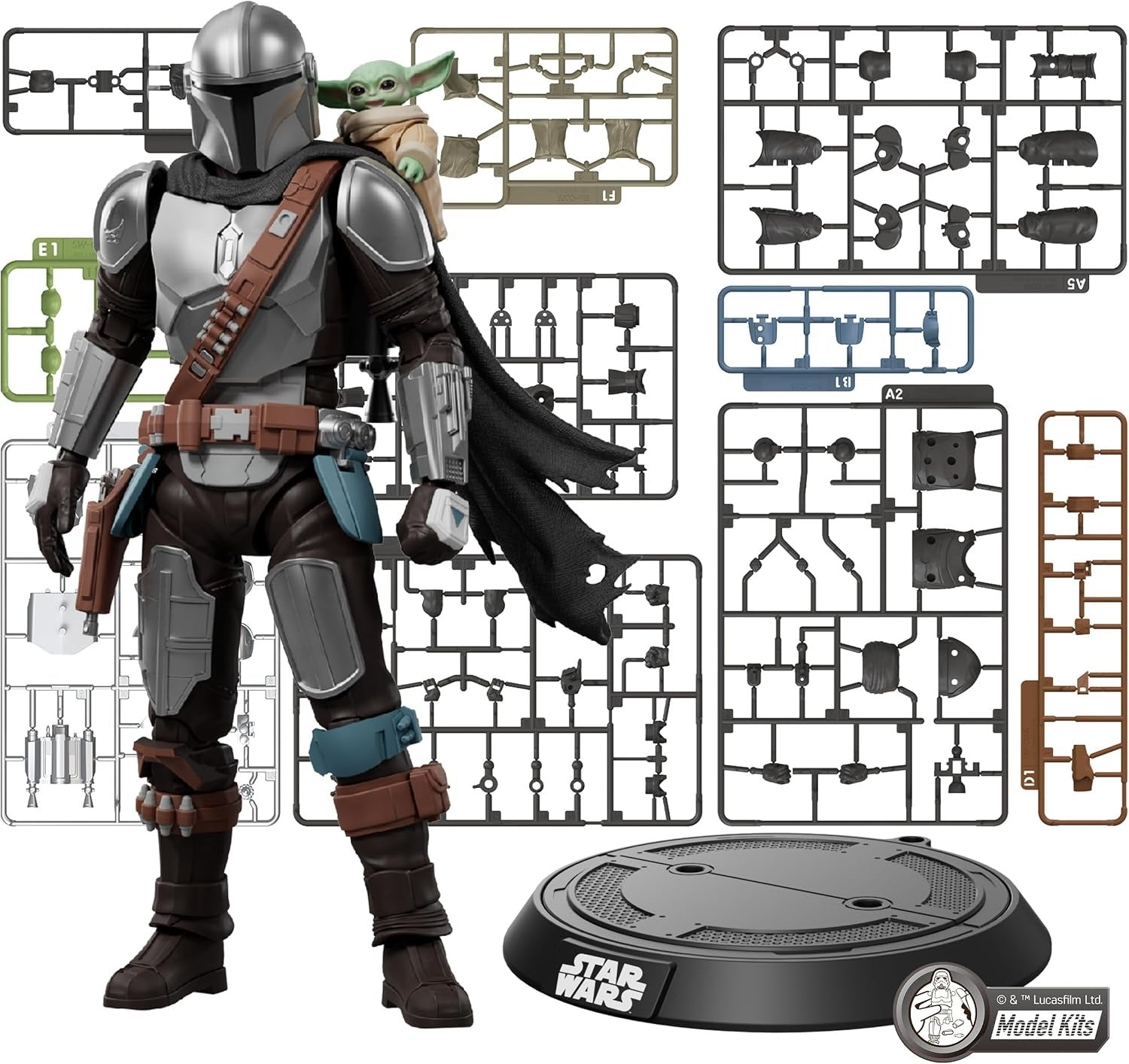 Blokees: Star Wars The Mandalorian and Grogu - Din Djarin and Grogu Model Kit Toys & Games Blokees