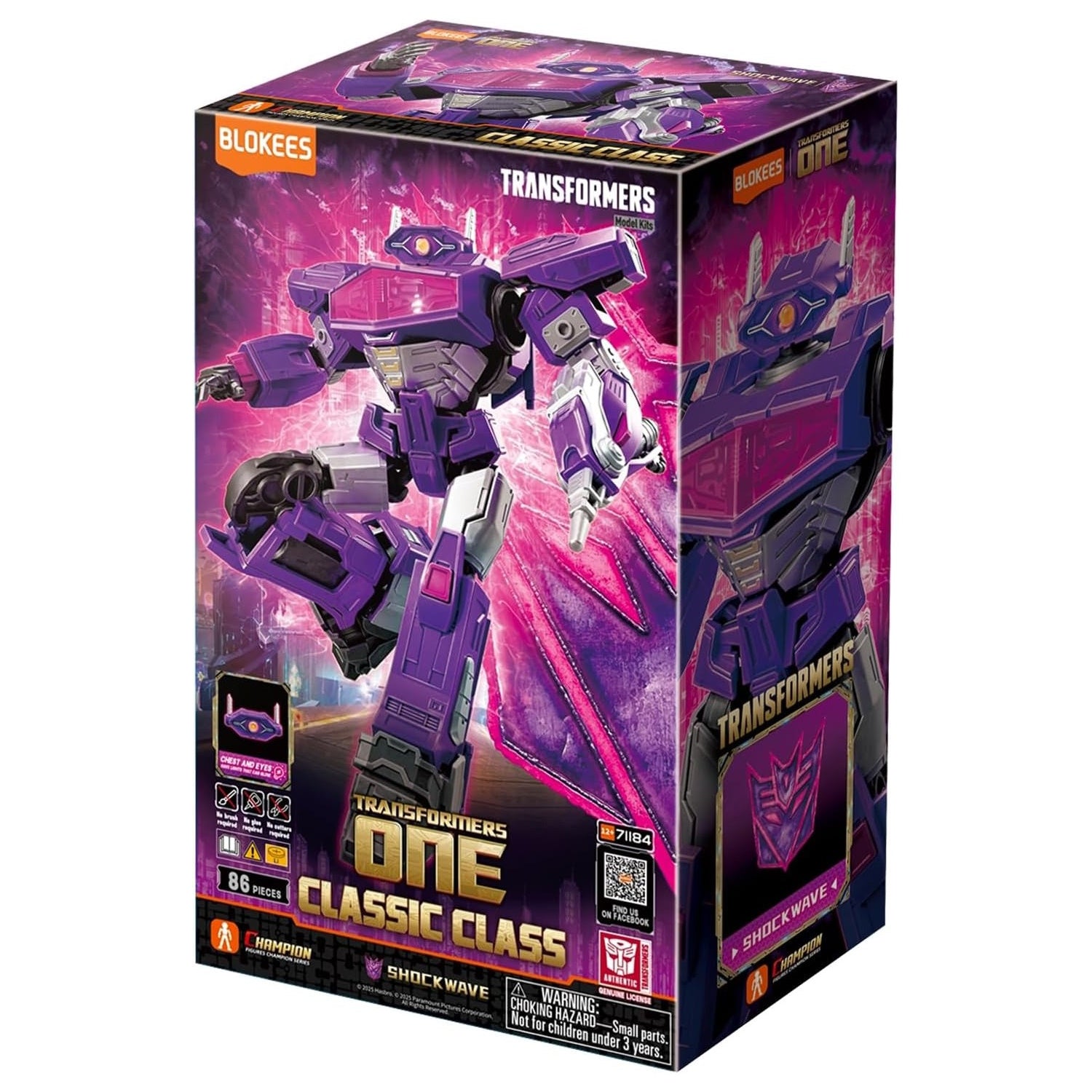 Blokees: Transformers One Classic Class - Shockwave Model Kit #71184 Toys & Games Blokees