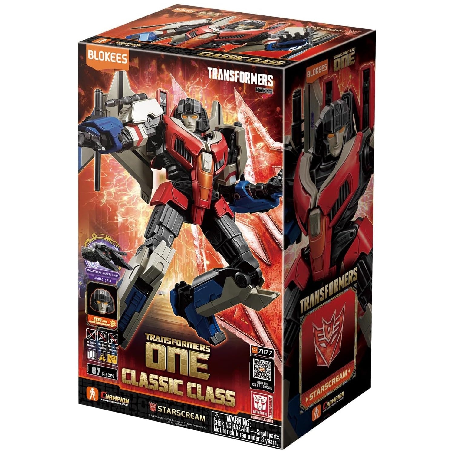Blokees: Transformers One Classic Class - Starscream Model Kit #71177 Toys & Games Blokees