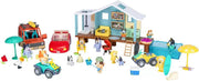 Bluey Friends & Family Beach Set- House Playset 45 Piece Ultimate Mega Set-Large-Includes Sticker Sheet Toys & Games Moose Toys