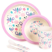 Boppi: Bamboo Dinnerware 5-Piece Set - Butterflies Toys & Games Boppi