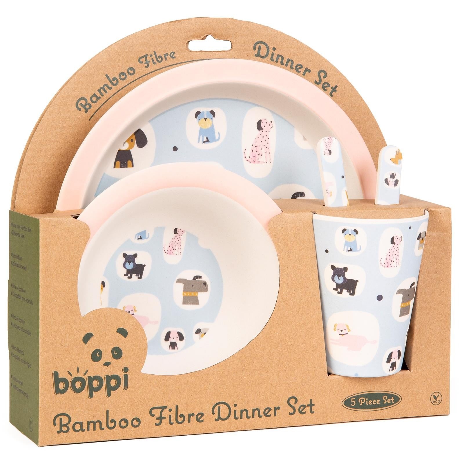 Boppi: Bamboo Dinnerware 5-Piece Set - Dogs Home and Hardware Boppi
